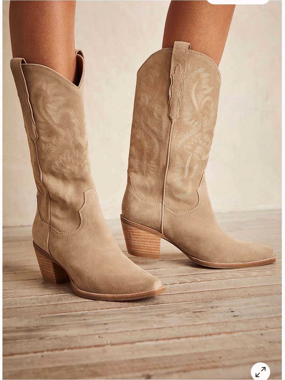 Jeffrey Campbell Dagget western boots sand suede sz 12 brand new